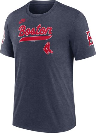 Nike Boston Red Sox Cooperstown Eras Nike Mens MLB T-Shirt in Blue | NJFDEX52BRS-T4S