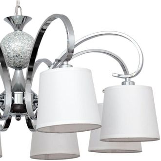 Fabrilamp Lampara Concordia 8xe14 Cromo Pantalla Blanca 50-70x78d