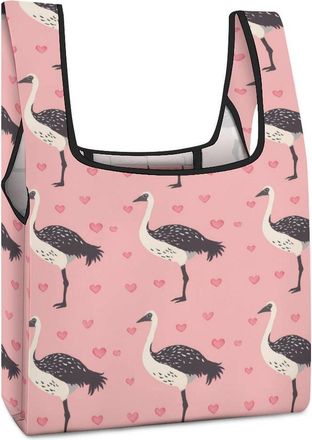 Generic Emu Shopping Bag Reusable Grocery Tote Bag Foldable Handbag for Travel Picnic