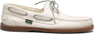 Paraboot Barth leather boat shoes - men - Leather/Rubber/Leather - 6 - White