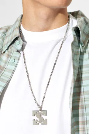 Off-white Necklace With Pendant, Mens, Silver
