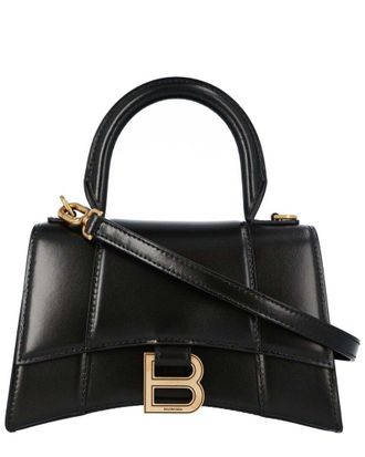 Balenciaga Calfskin Balenciaga Black Hourglass Xxs Handbag, Never Carried (Authentic Pre-Loved)