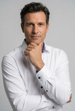 Olymp Businesshemd OLYMP Luxor modern fit, Herren, Gr. 39, N-Gr, bunt (wei&szlig;, blau, kontrastfarbene details), Web, Obermaterial: 100% Baumwolle, tailliert, 1