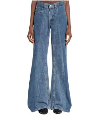 E.L.V. Denim Odette Flared Jeans In Light Blue
