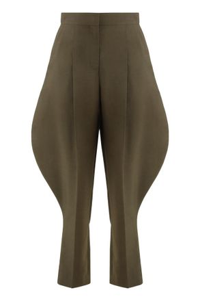 Fendi Green Carrot Pleated Pants