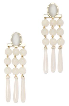 Ramy Brook Elisa Agate Chandelier Earrings in White at Nordstrom