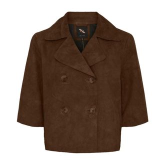 BTF-CPH Trench corto in camoscio - - Jackets - Donna - Marrone - XL