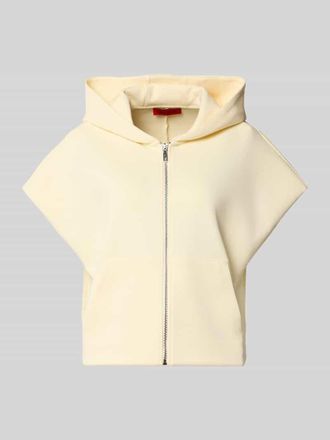 Max & Co. Loose Fit Sweatjacke aus Baumwoll-Mix Modell GATTINI in Hellgelb, Gr&ouml;&szlig;e XL