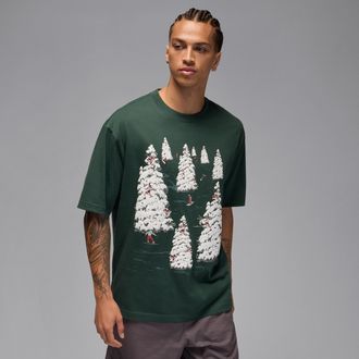 Nike Jordan Mens Jordan Brooklyn T-Shirt in Green | HQ9031-316