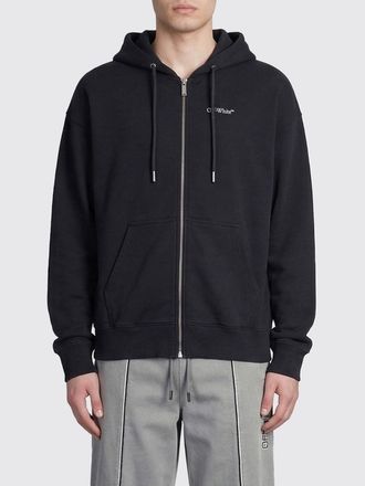 Off-white Felpa con cappuccio in cotone stampato