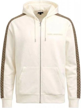 Karl Lagerfeld Sweatshirts & Hoodies - Heren - Vesten met rits - Beige - L - Hoodies & sweatvesten