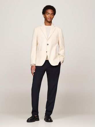 Tommy Hilfiger Mens Cotton-Wool Blend Casual Blazer - Beige - 38