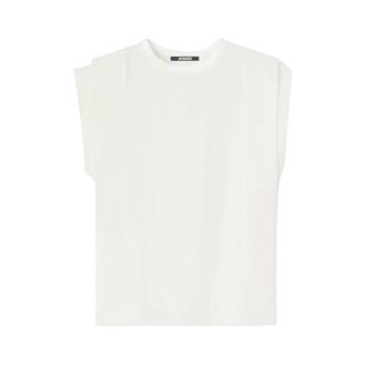 Jacquemus T-Shirts, female, White, Size: 2XS Ventadou Tank Top
