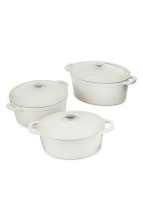 Berghoff Neo 6-Piece Cast Iron Dutch Oven Cookware Set in White at Nordstrom Rack
