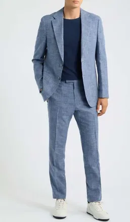 BOSS Boss Huge Cotton & Virgin Wool Suit in Navy at Nordstrom, Size 38