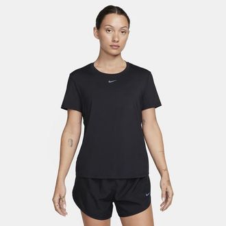 Nike Womens One Classic DF SS Top - Black/Black Size XL