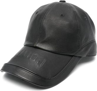 Juun.J Cappello da baseball con logo goffrato - Nero