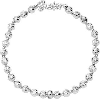 Alex and Ani Sister Elongated Crystal Stretch Bracelet in Silver at Nordstrom