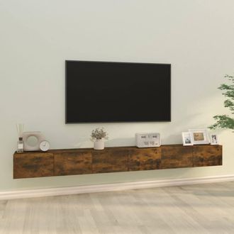 Berkfield Home 3 Piece TV Cabinet Set Smoked Oak Engineered Wood in Brown