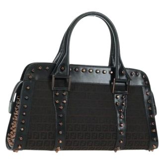 Fendi Pre-owned Handbags, female, Brown, Size: ONE SIZE Pre-owned Zucchino Canvas Hand Bag