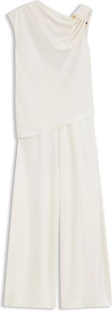 BOSS Straight-leg jumpsuit with pin and gathered detail