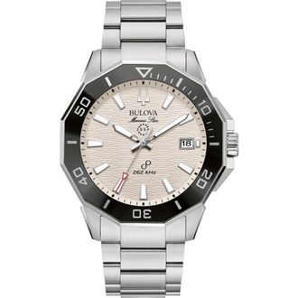 Bulova Marine Star Precisionist Bracelet Strap Watch, 43mm in Silver at Nordstrom Rack