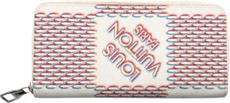 Louis Vuitton Pre-owned Damier Zippy Wallet - Dames - Vintage Accessoires - Wit - ONE Size - Leer - Vintage