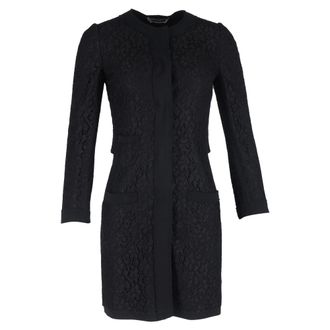 Dolce & Gabbana Dolce & Gabbana Kanten Jas in Zwart Polyamide