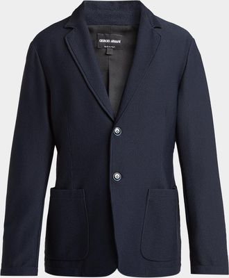 Giorgio Armani Men & apos;s Seersucker Single-Breasted Sport Coat