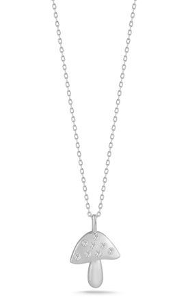 Glaze Jewelry Sterling Silver Mushroom Necklace