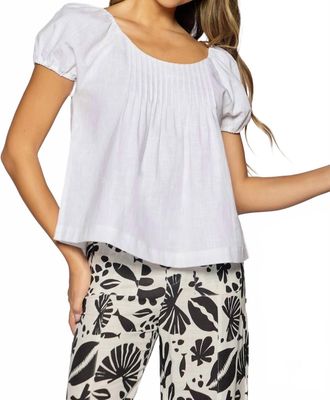 Lost + Wander Cabrera Mist Short Sleeve Top In White