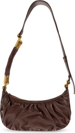 Balmain Ebene Hobo Bag - Dames - Schoudertassen - Bruin - ONE Size - Leer - Tassen