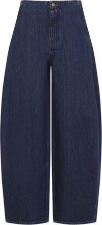 Jil Sander Relaxed Lightweight Denim Broeken - Dames - Loose Fit Jeans - Blauw - XL - Denim - Jeans