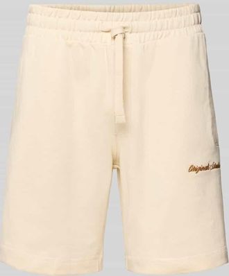 Jack & Jones Jack & Jones Shorts mit Label-Stitching Modell KARL in Offwhite, Gr&ouml;&szlig;e XXL