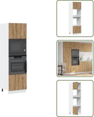 vidaXL The Living Store Mobile Microonde Lyon Rovere Artigianale 60x57x207 cm - Armadio microonde