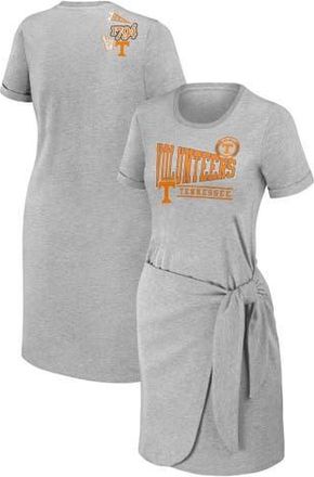 WEAR by Erin Andrews Womens WEAR by Erin Andrews Heather Gray Tennessee Volunteers Knotted T-Shirt Dress at Nordstrom, Size Xx-Large
