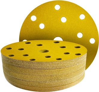 OEM 50 Discos Abrasivos De 150 Mm, Grano 150 - Disco De Lijado De 150 Mm Con 15 Agujeros Para Lijadoras Orbitales Aleatorias De 150 Mm