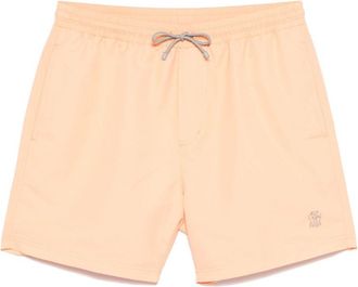 Brunello Cucinelli Zwembroek met geborduurd logo - Oranje