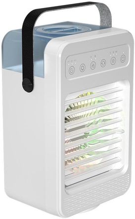 No Brand Ventilador/enfriador De Aire Port&aacute;til De Escritorio, 4 En 1, Oscilaci&oacute;n De 70&deg;, 4 Velocidades, 2 Tipos De Chorro, Blanco