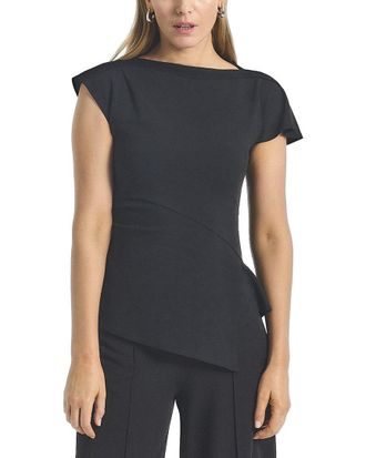 Derek Lam Luelle Crepe Knit Asymmetric Top