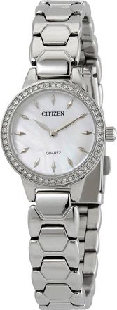 Citizen Quartz Crystal Mother of Pearl Dial Ladies Watch EZ7010-56D