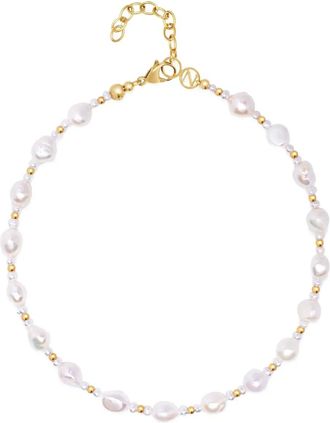 Nialaya Choker Portofino Pearl - Bianco