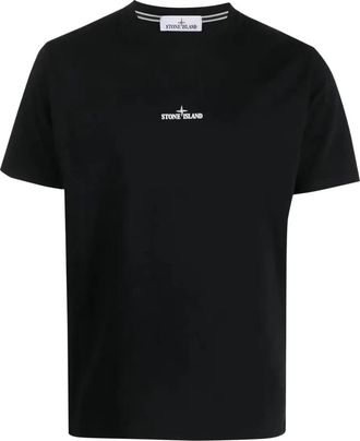 Stone Island Embroidered T-shirt Black 79152NS82-V0029