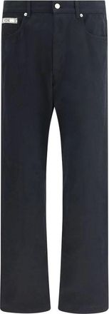 Moschino Broeken, Heren, Zwart, XL, Katoen, Klassieke katoenen broek