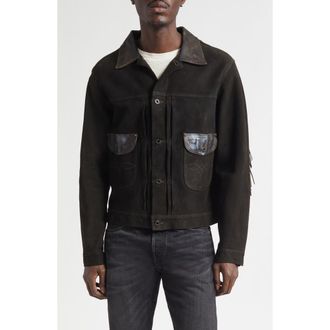 Ralph Lauren Pickett Suede Jacket in Black at Nordstrom, Size Small