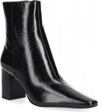 Michael Kors Elise Bootie - Dames - Laarzen met Hak - Zwart - 39 EU - Leer - Schoenen