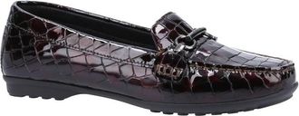 Geox Elidia Runderleren Dames Donkerrode Mocassins Schoenen