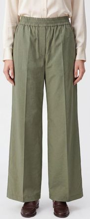 Brunello Cucinelli Pantalone gamba larga in popeline