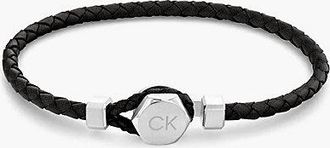 Calvin Klein Braided Leather Bracelet