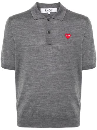 Comme Des Garçons Poloshirt met patch - Grijs